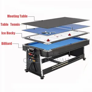 4 In1 Pooltable, Tenis Table, Air Hockey,And Dining Table