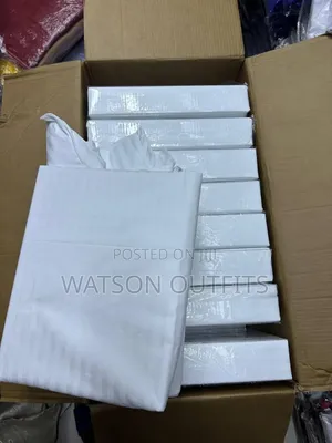 Shuka Original Quality White Stripes Materials Quality Bedsheets