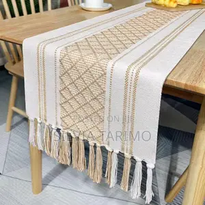 Premium Cotton Table Runner With Elegant Tassels