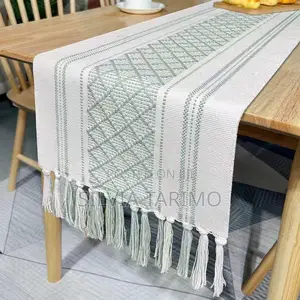 Premium Cotton Table Runner With Elegant Tassels