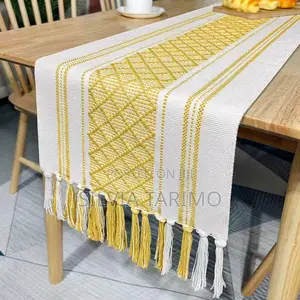 Premium Cotton Table Runner With Elegant Tassels