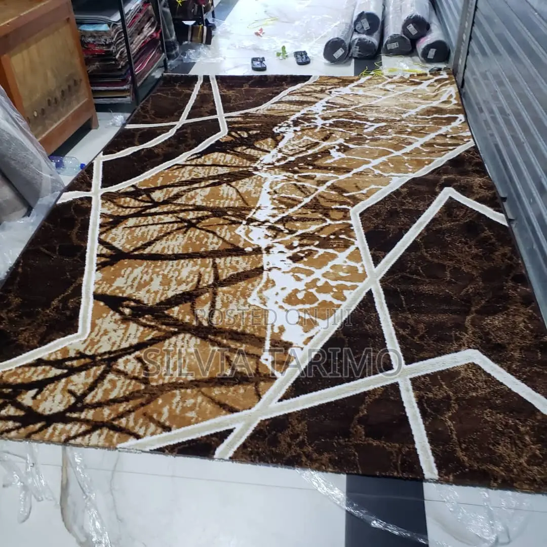 Luxury Modern 3d Carpet (7/10– Elegant Brown Abstract Design Rug