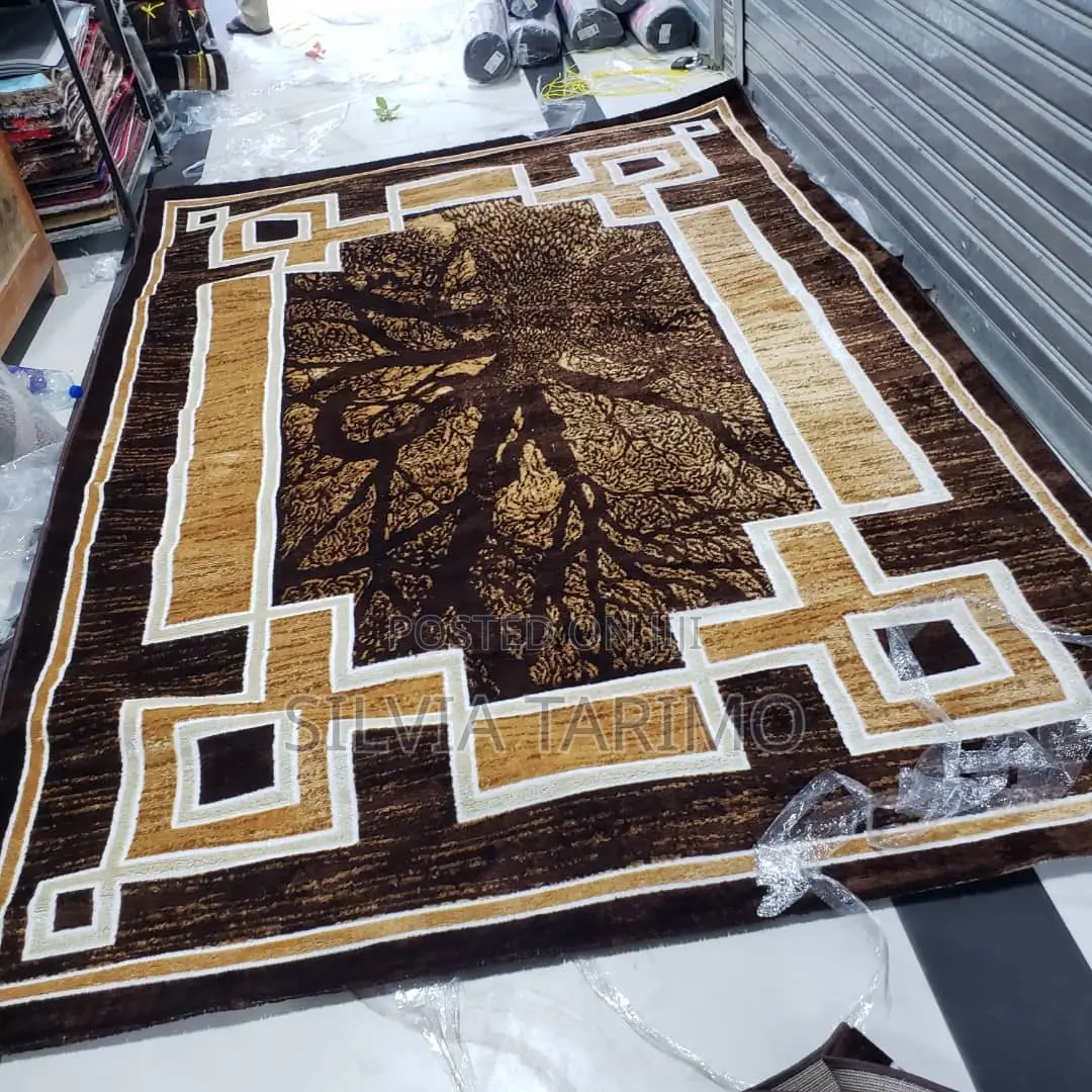 Luxury Modern 3d Carpet (7/10– Elegant Brown Abstract Design Rug