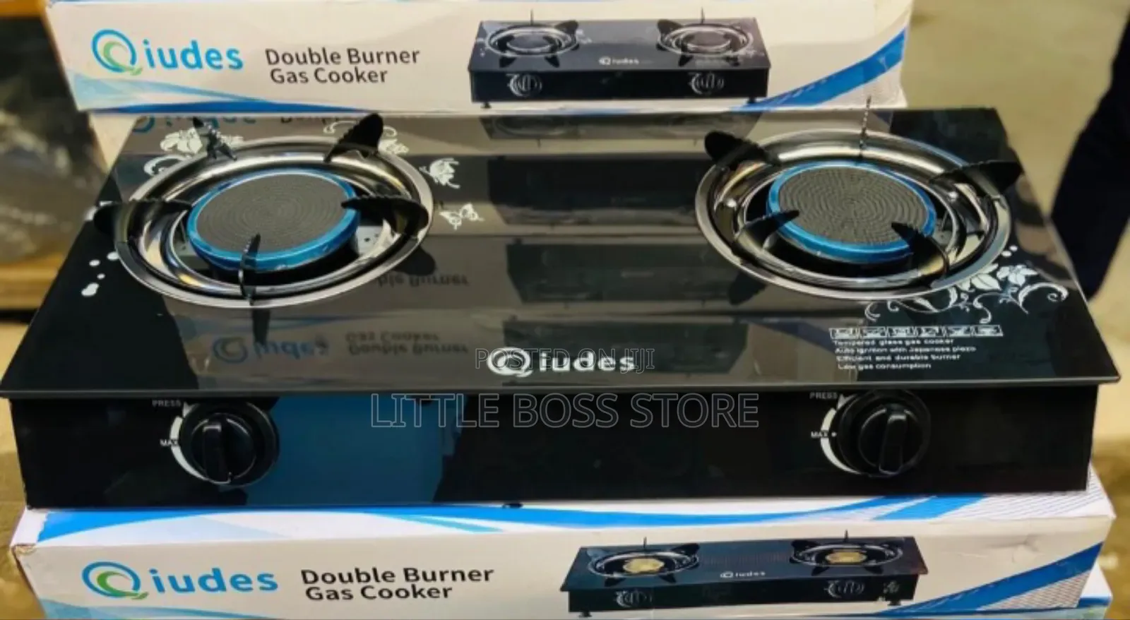 Qiudes Gas Cooker Two Burners