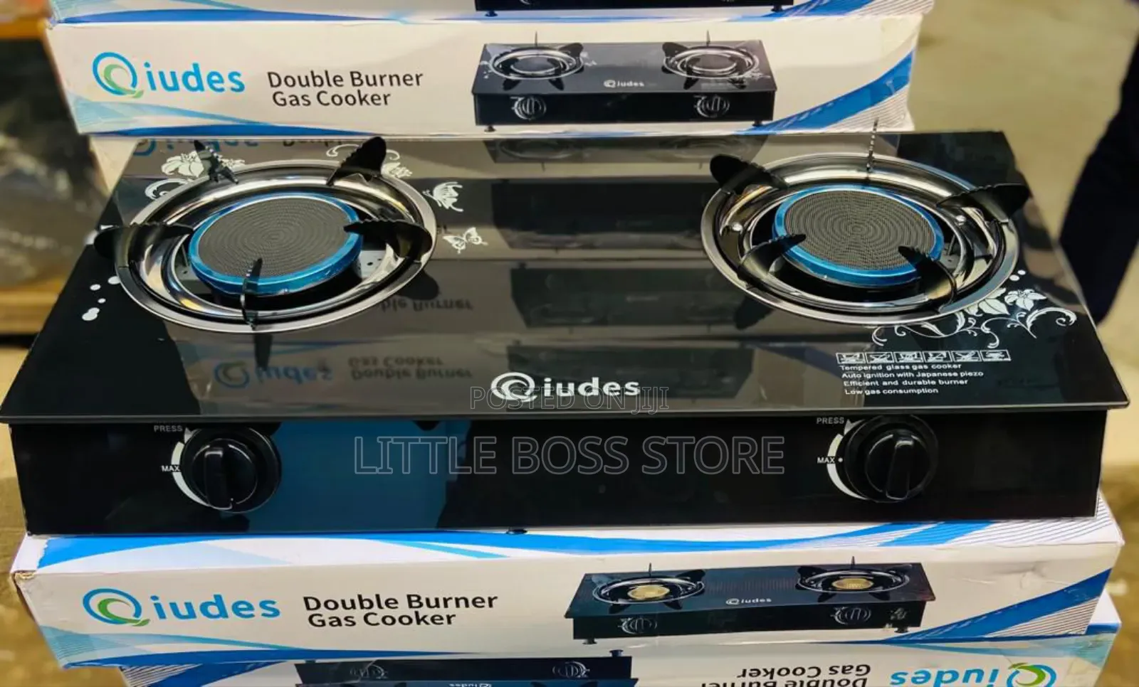 Qiudes Gas Cooker Two Burners