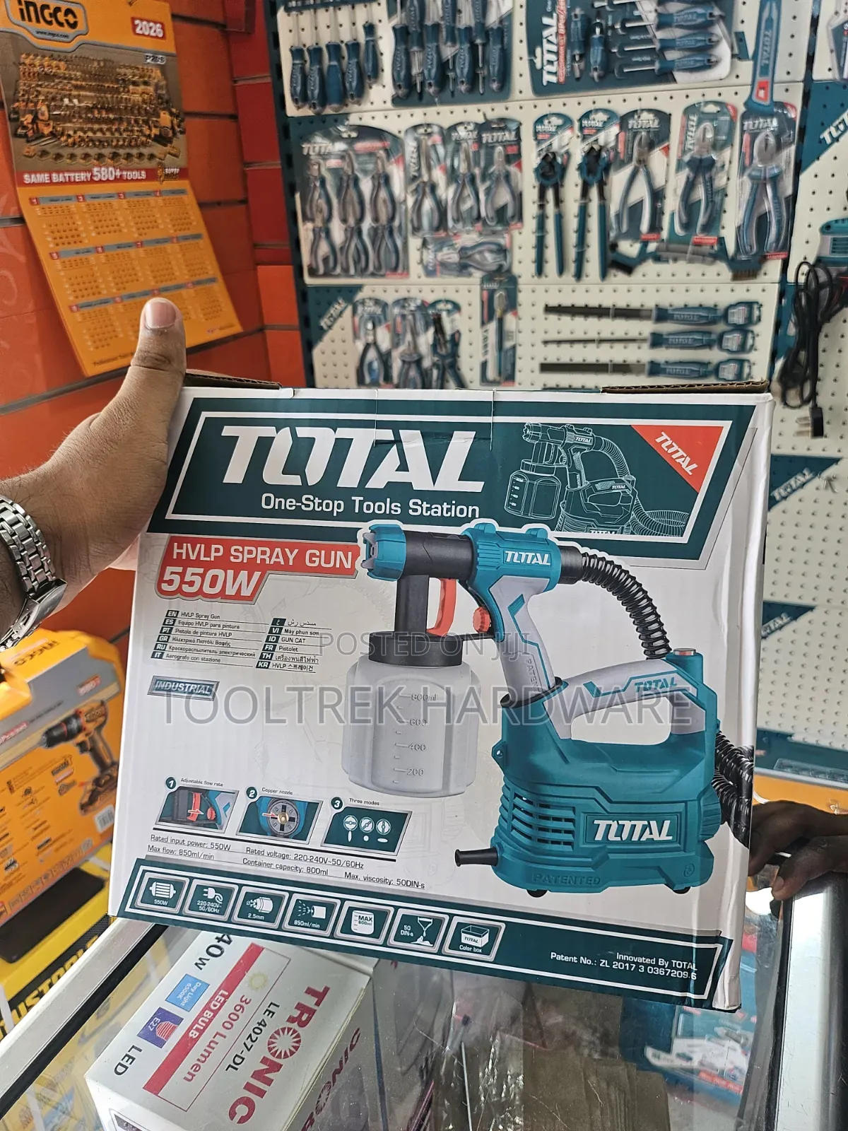 Total HVLP Paint Spray Gun 550w