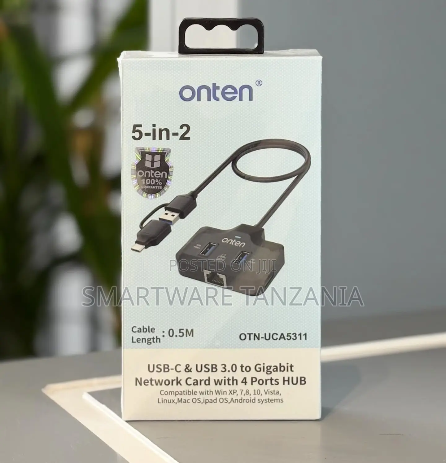 Onten Otn-uca5311 5-in-2 Usb-c Usb 3.0 Gigabit Ethernet Hub