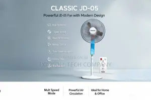 18" Inches, Remote Controlled and Metal Blade Fan / Classic Jd-05
