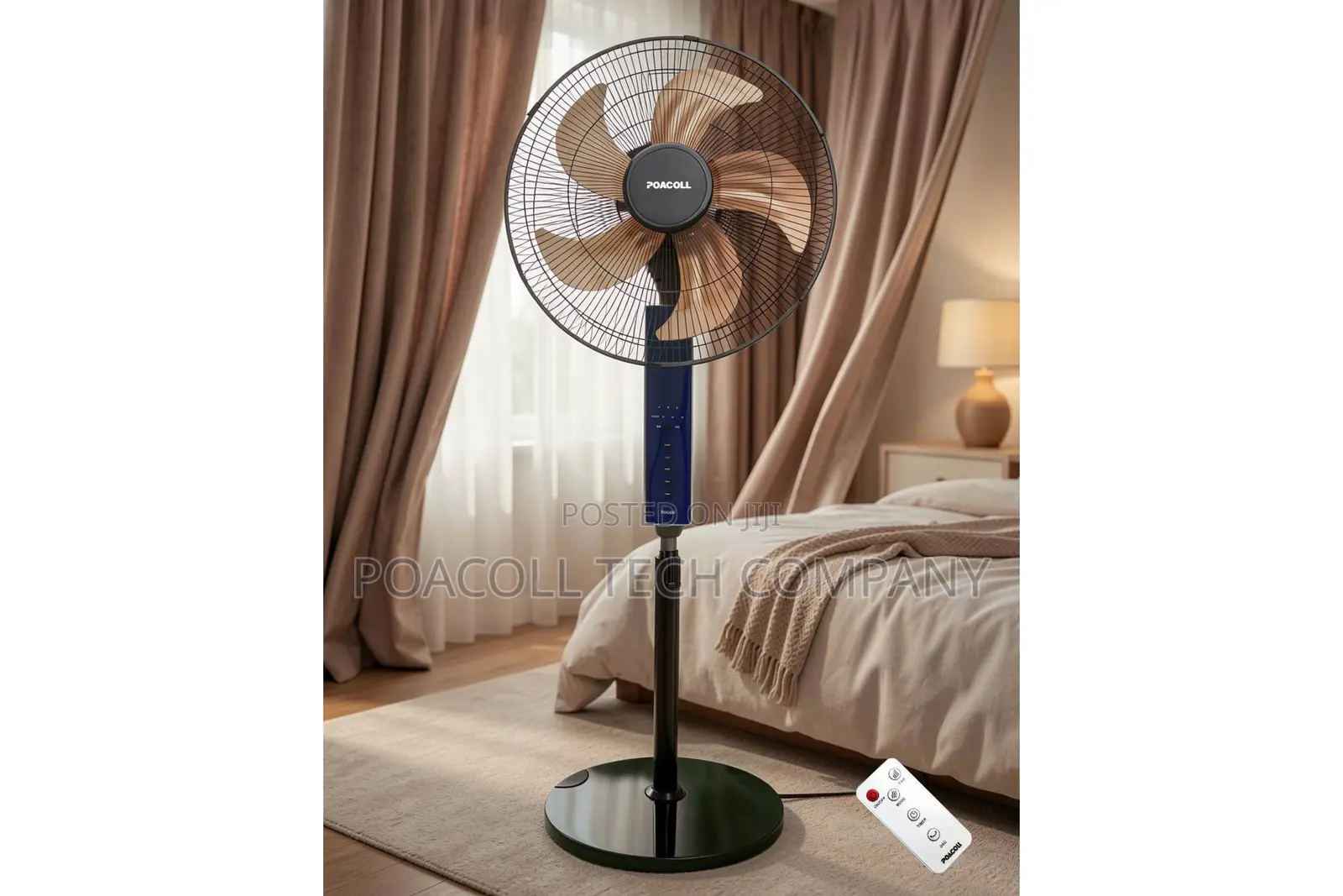 18" Inches, Remote Controlled and Metal Blade Fan / Classic Jd-05