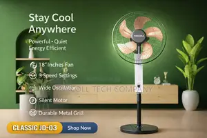 Stand Fan, 16" Inches Metal Blade / Classic Jd-03