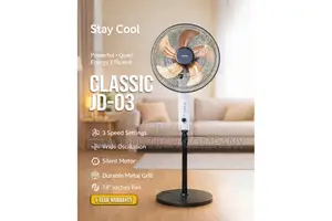 Stand Fan, 16" Inches Metal Blade / Classic Jd-03