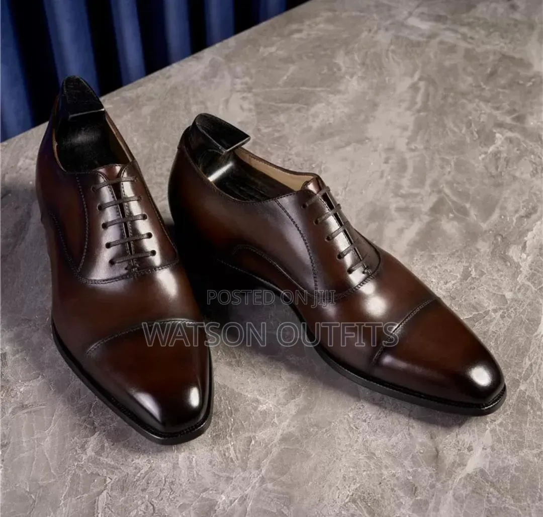 Men's Leather Shoes Dior Brand 2 Colours Black and Brown