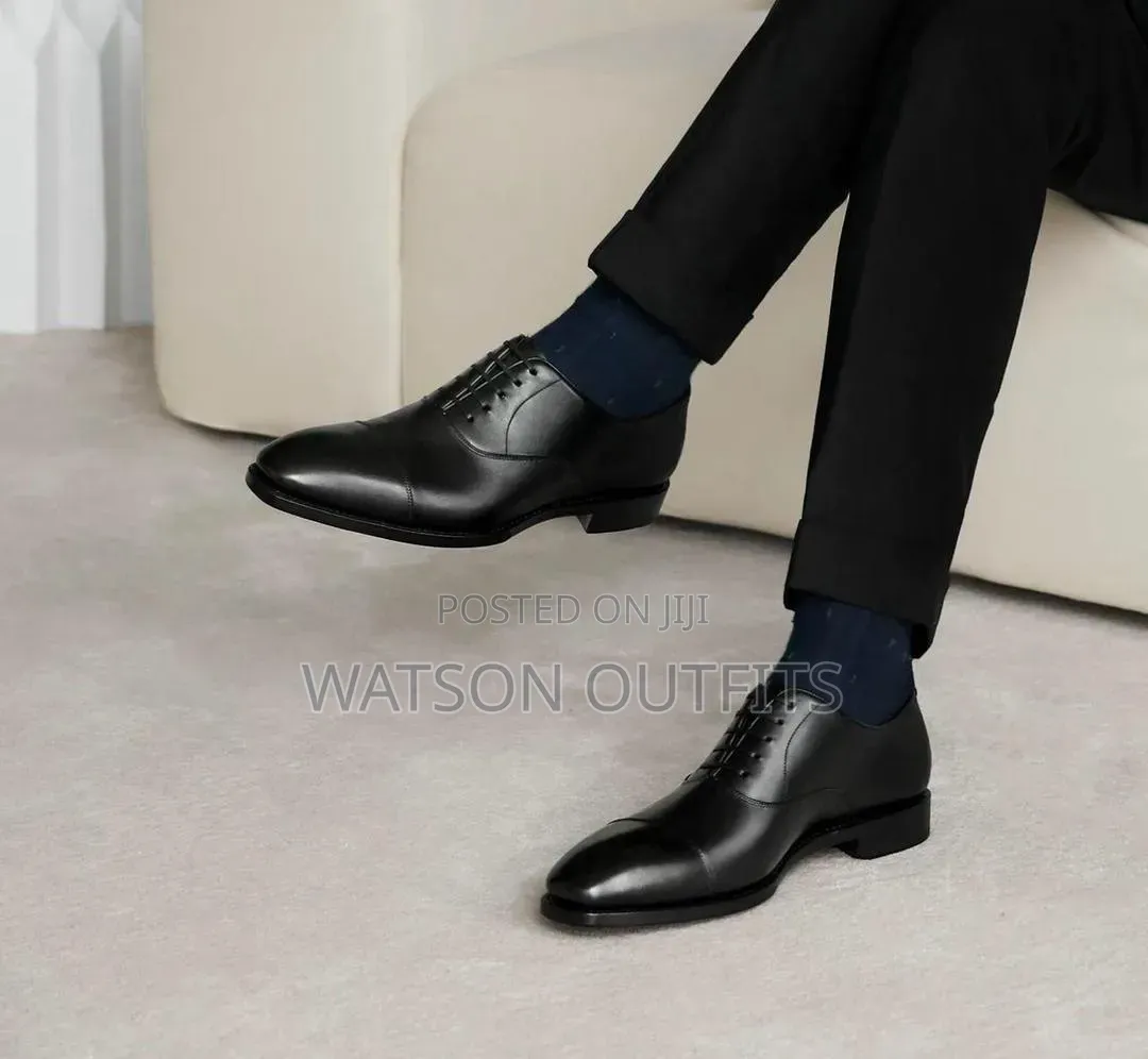 Men's Leather Shoes Dior Brand 2 Colours Black and Brown