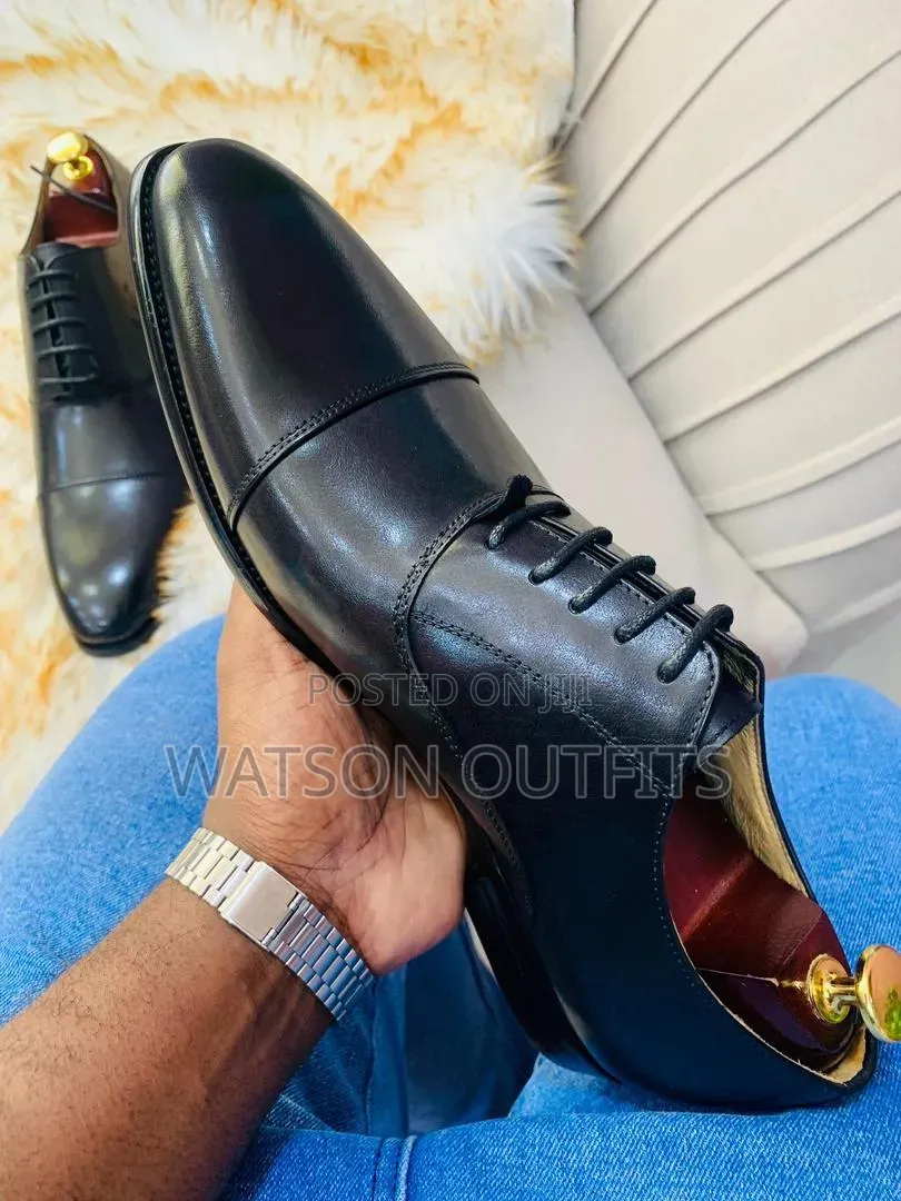 Men's Leather Shoes Dior Brand 2 Colours Black and Brown