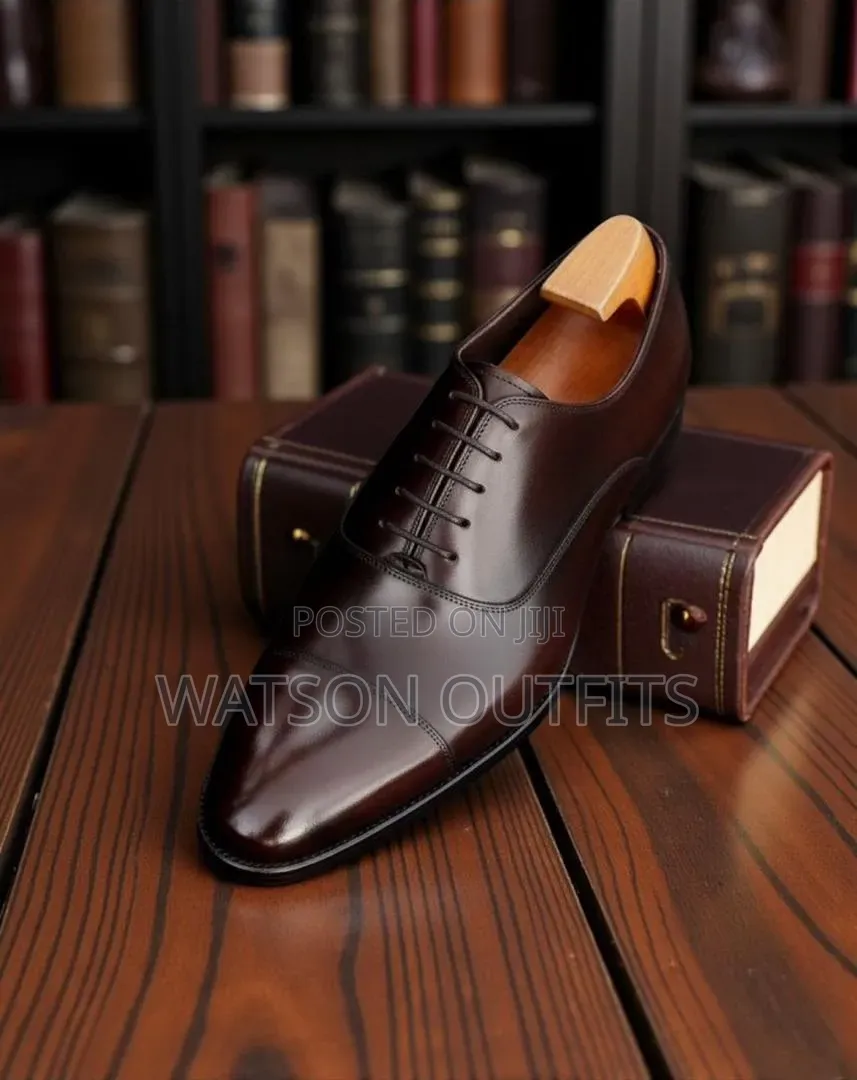 Men's Leather Shoes Dior Brand 2 Colours Black and Brown
