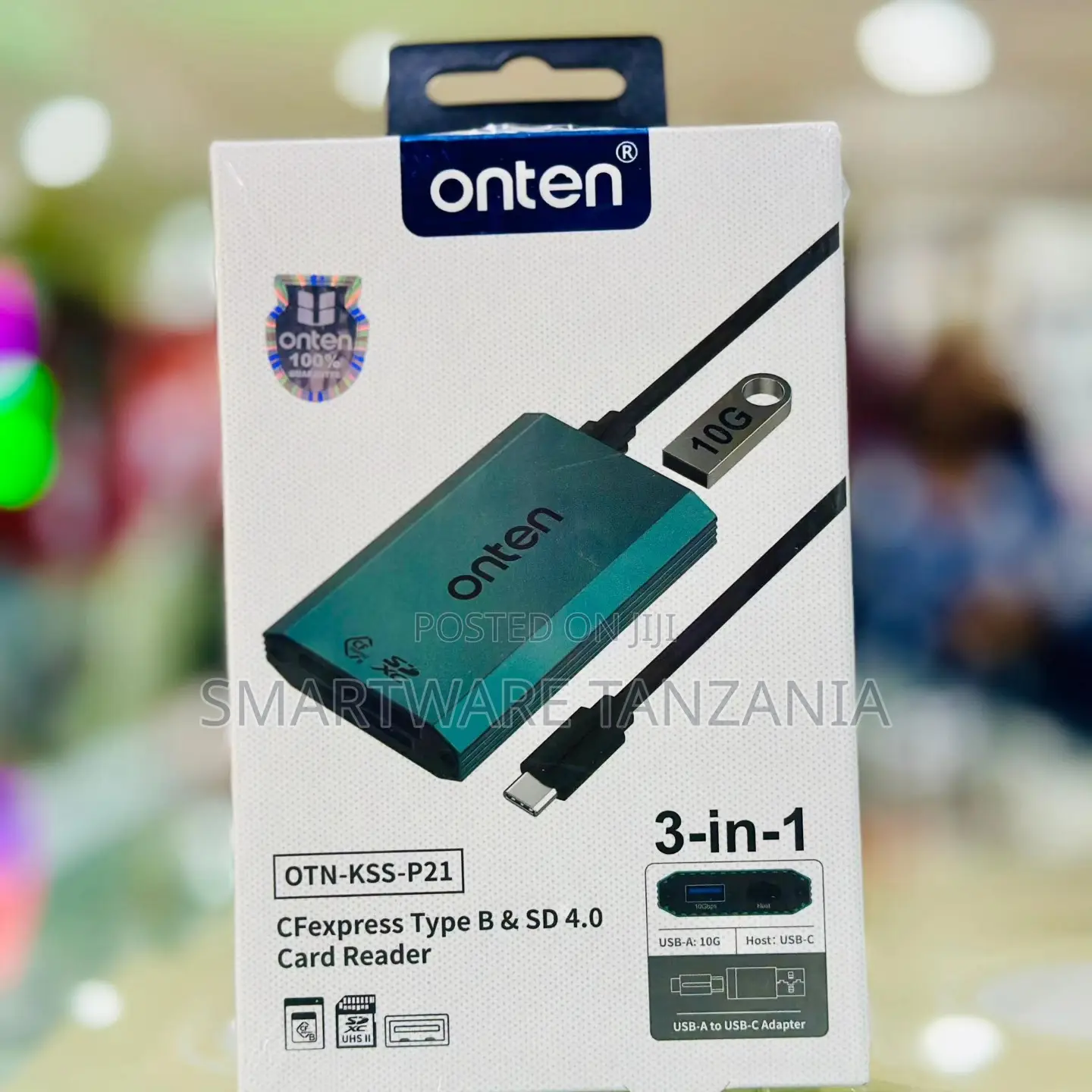 Onten Otn-kss-p21 3-in-1 Cfexpress Type B Sd 4.0 Usb-c Reader