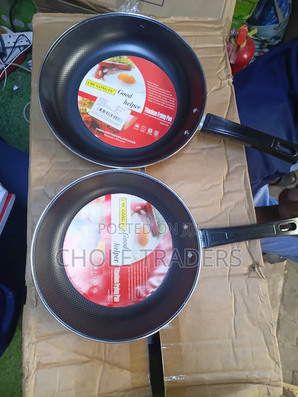 2pcs Chu Gong Fu Titanium Frypan