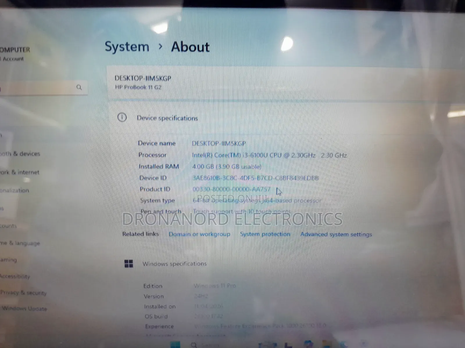 Laptop HP ProBook 11 G2 EE 4GB Intel Core i3 HDD 500GB