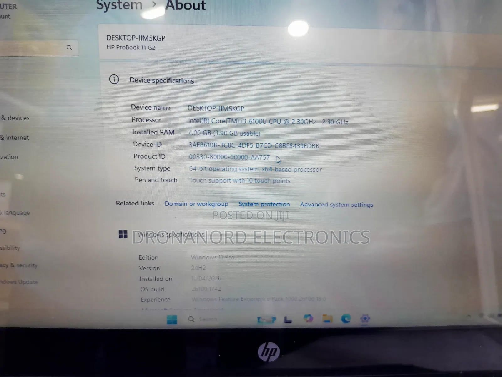 Laptop HP ProBook 11 G2 EE 4GB Intel Core i3 HDD 500GB