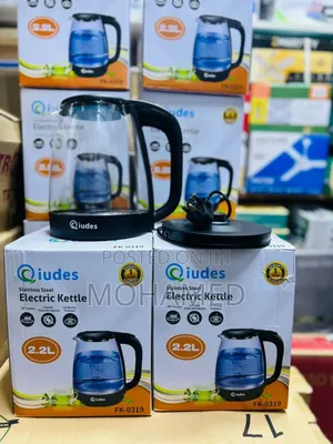 Quides Glass Kettle Lita 2.2 Ya Kioo Ya Kisasa Inachemsha Maji Haraka