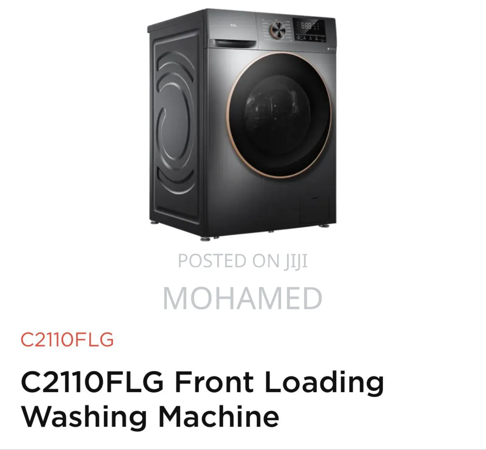 TCL Front Load Washing Machine – 10kg (Automatic)