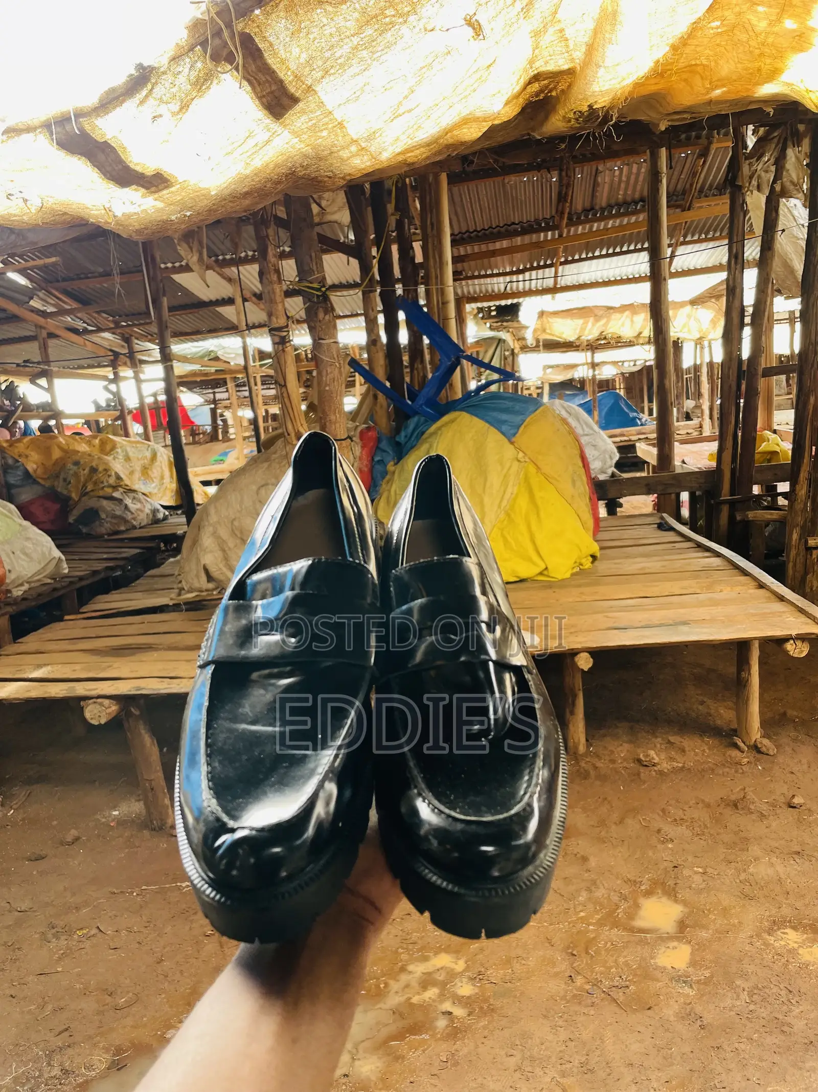Black Patent Leather Chunky Platform Loafers . Size 41,We Do Deliver