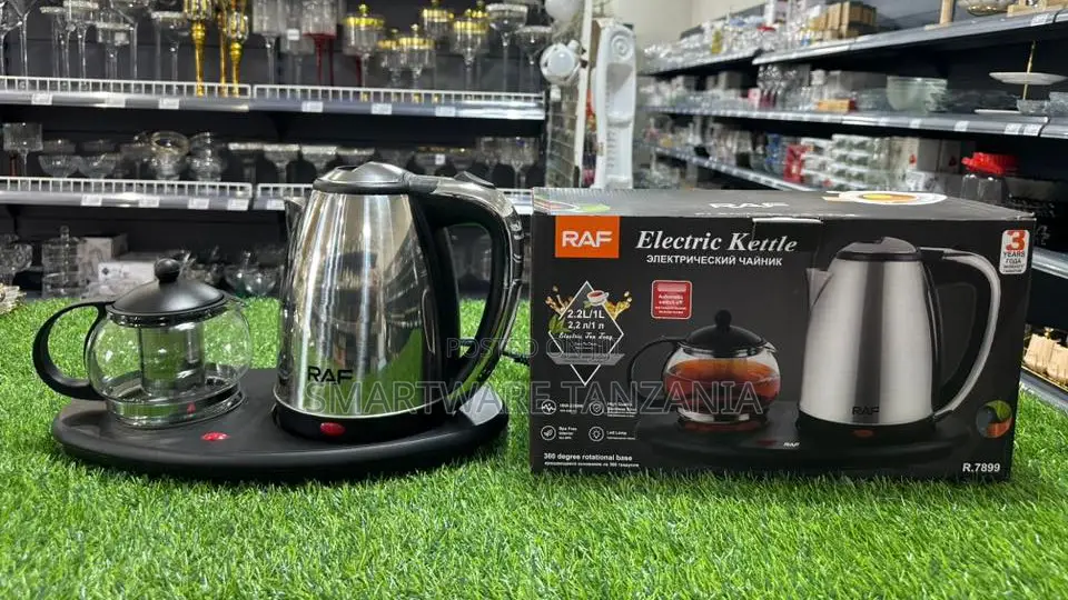 Raf R.7899 Electric Kettle 2.2l With Glass Teapot and Tray