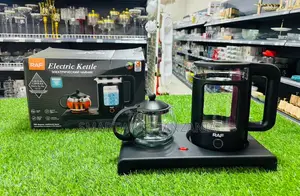 Raf Electric Kettle Tea Set 1.8l With Glass Teapot and Tray