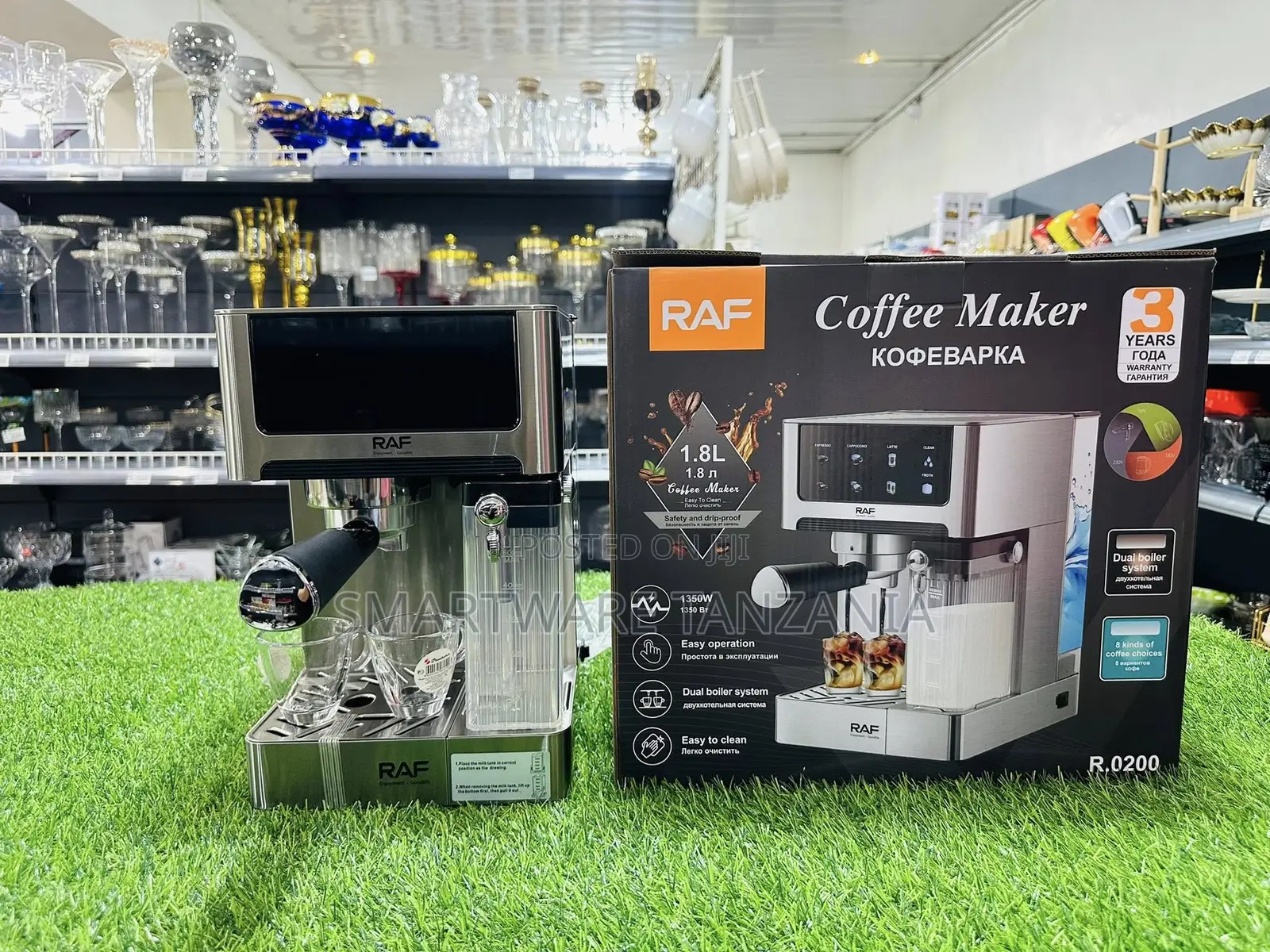 Raf R.0200 1350w Espresso Coffee Maker 1.8l Dual Boiler 8 Modes