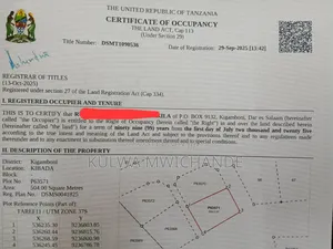 Kiwanja Kinauzwa Kigamboni Kibada Block 17