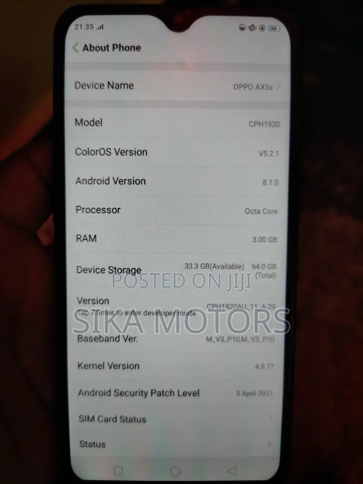 Oppo A5s (AX5s) 64 GB Black