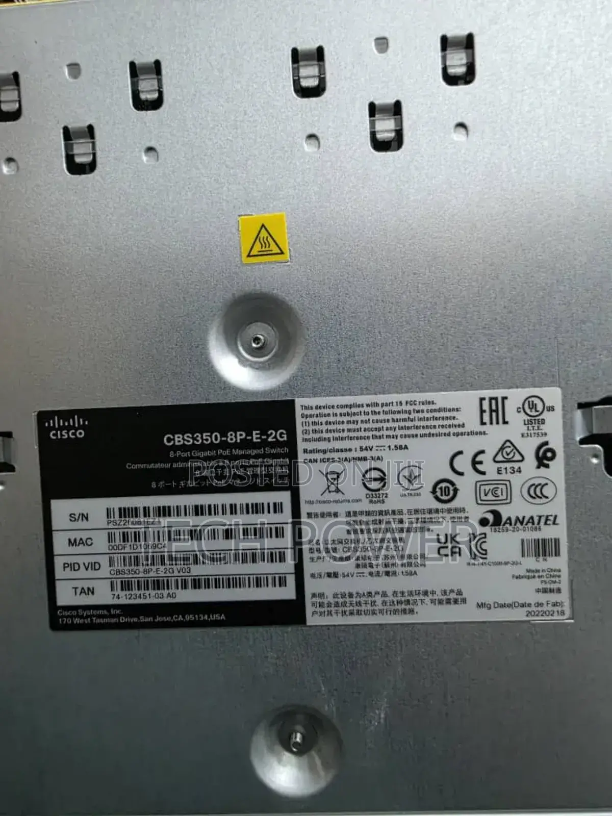 Cisco Switch Cbs350-8p-E-2g