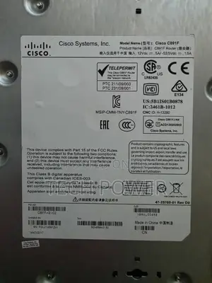 Cisco Router C891f