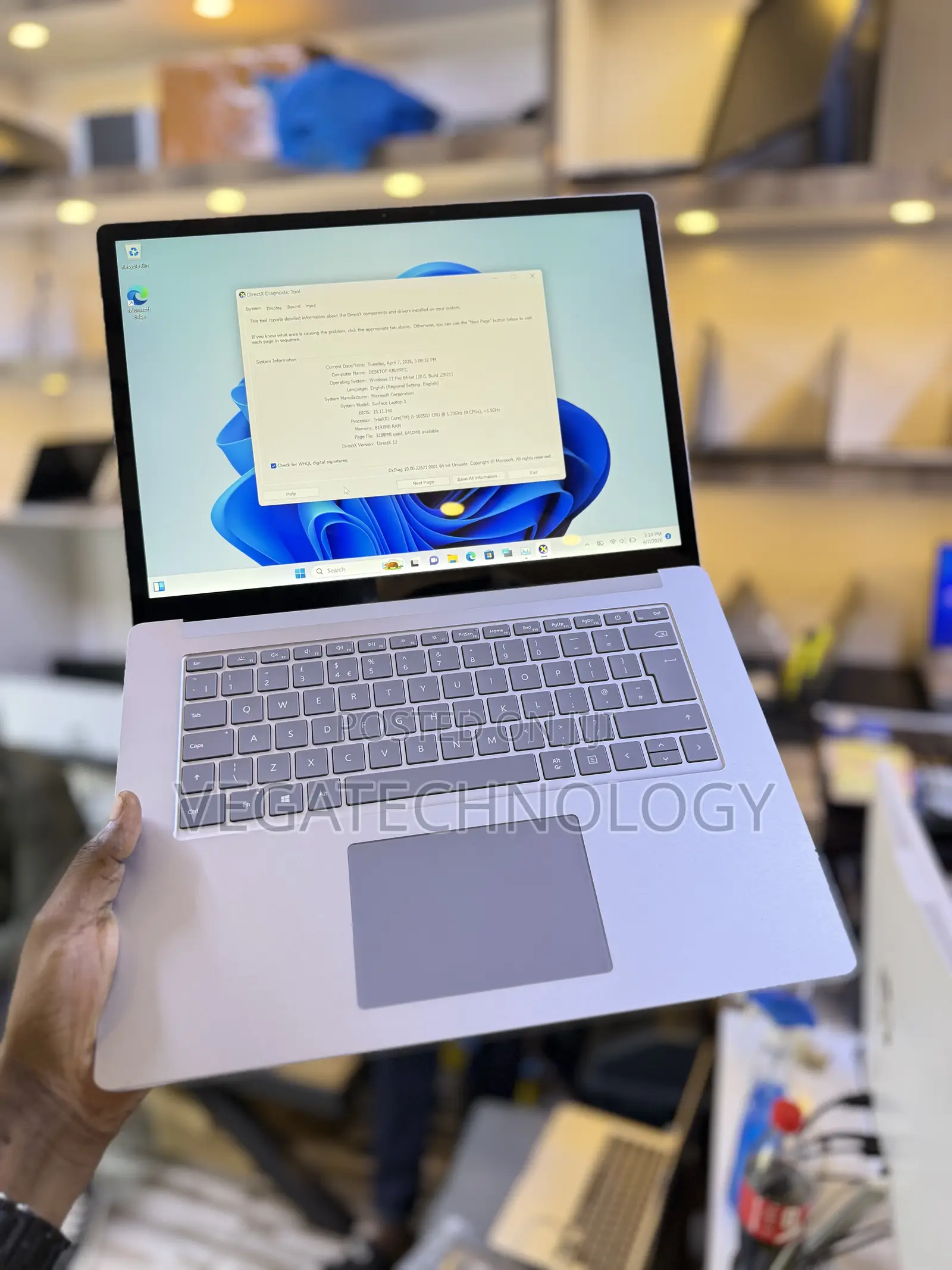 Laptop Microsoft Surface Laptop 3 8GB Intel Core i5 SSD 256GB