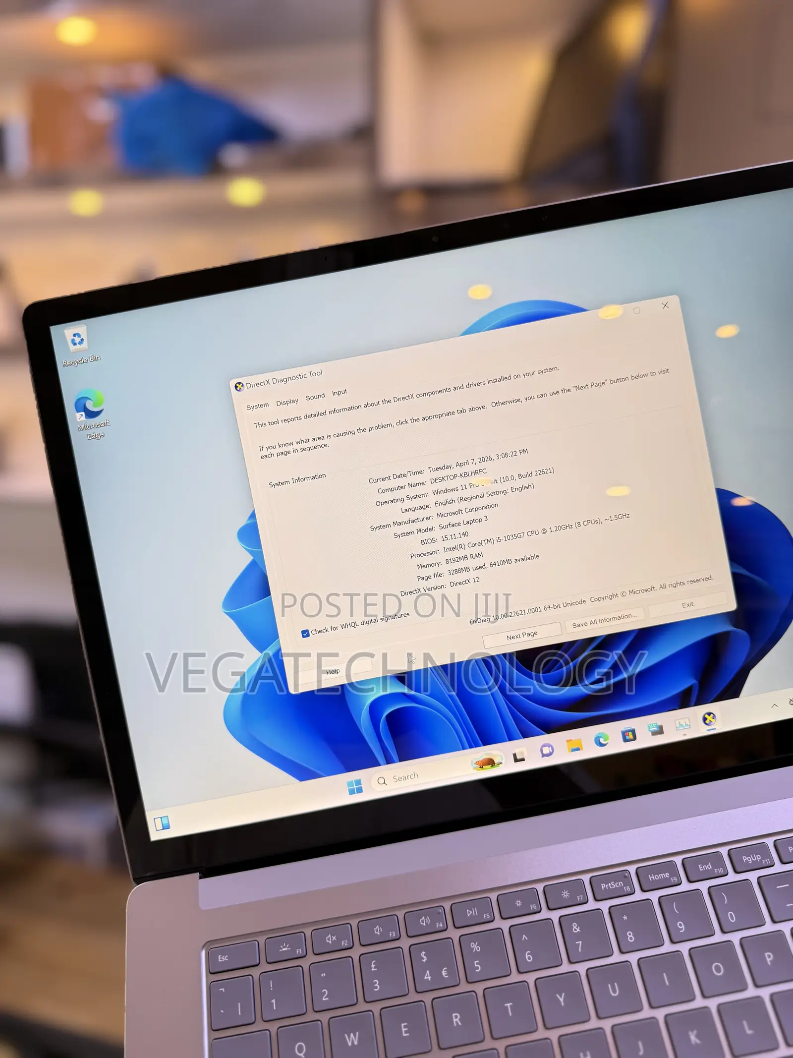Laptop Microsoft Surface Laptop 3 8GB Intel Core i5 SSD 256GB