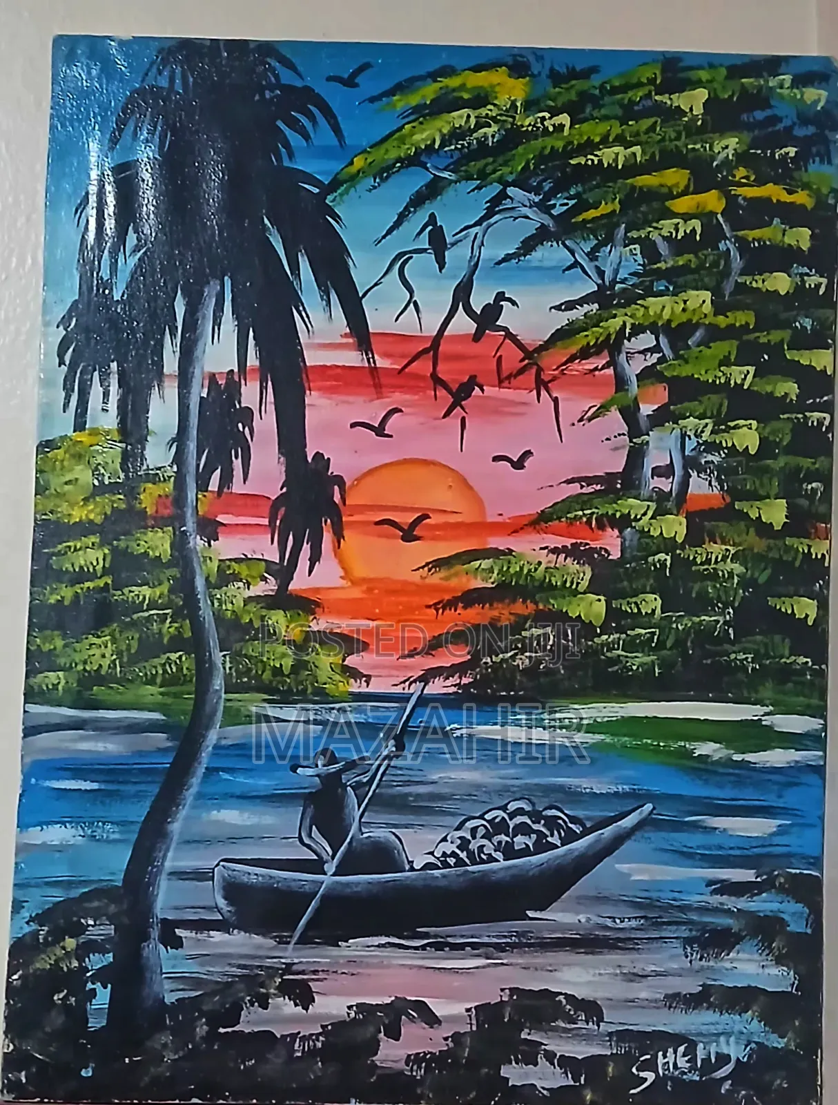 The Baobab Coast Sunset Painting