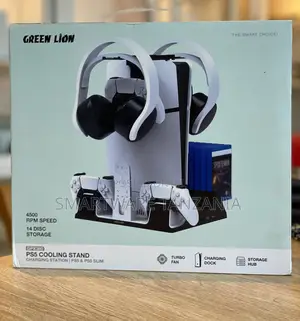 Green Lion Gpx380 Ps5 Cooling Stand Charging Dock 14 Disc Hub