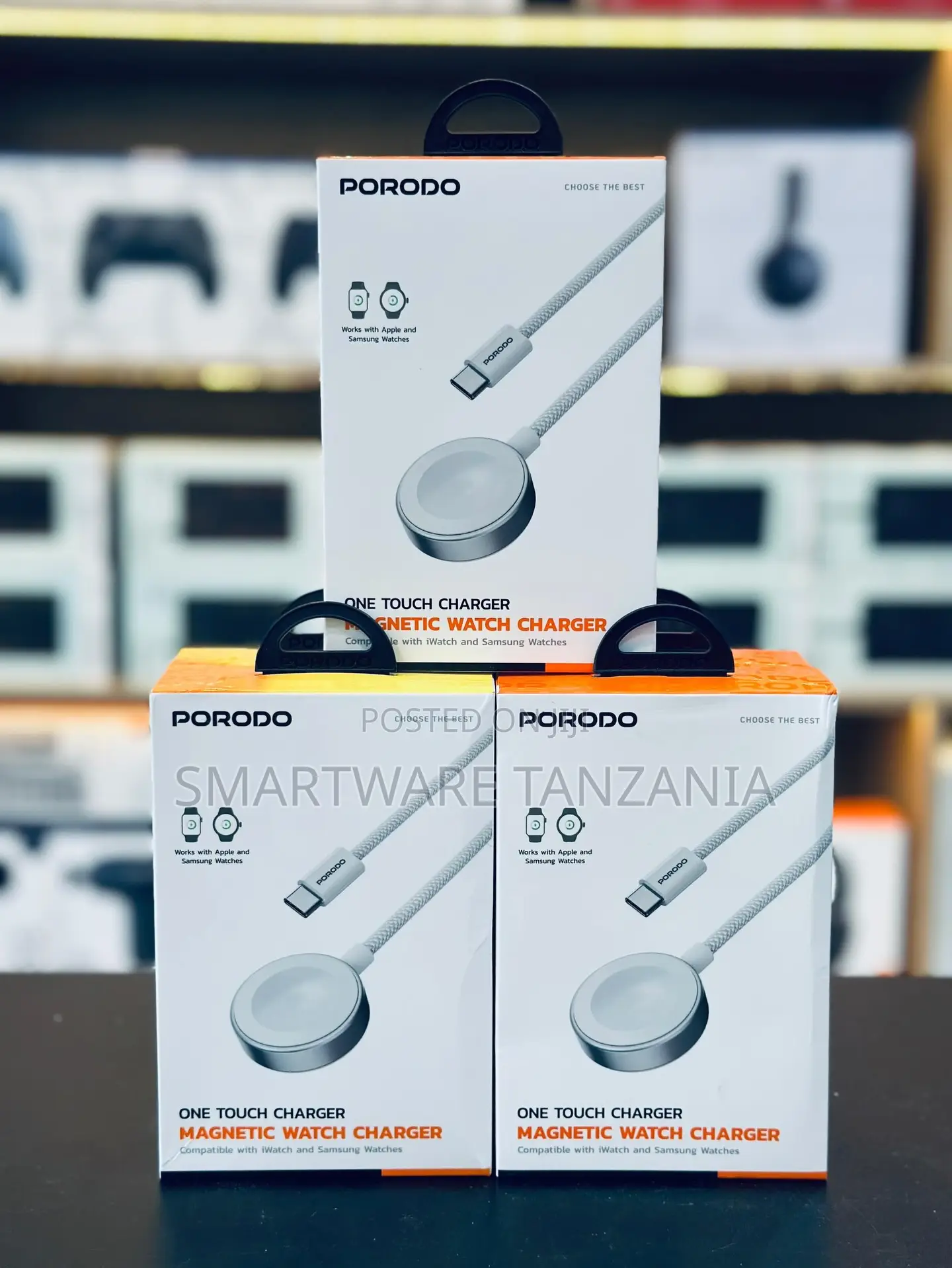 Porodo Magnetic Watch Charger Usb-C Apple and Samsung Watches