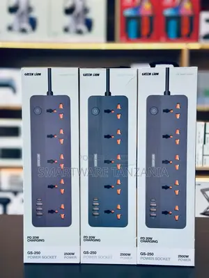 Green Lion Gs-250 Power Socket 5-Way Pd20w Usb-C 2500w