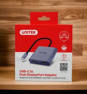 Unitek Usb-C to Dual Displayport Adapter MST Dp1.4 15cm