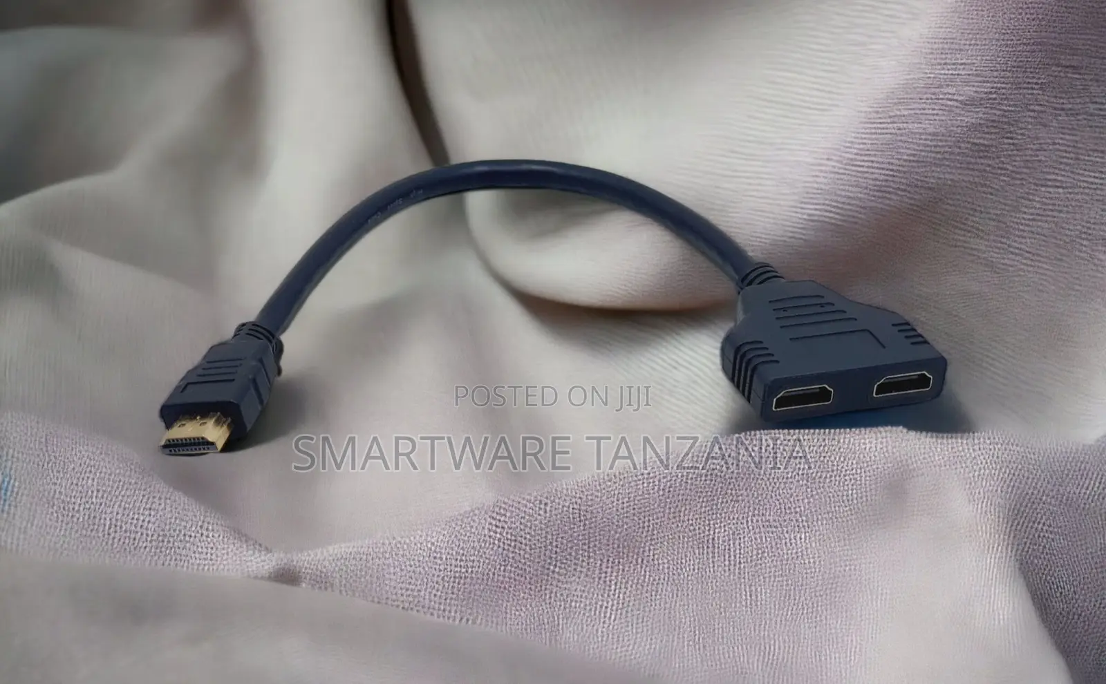 Hdmi Male to Dual Female Splitter Cable 1 Input 2 Output Gold