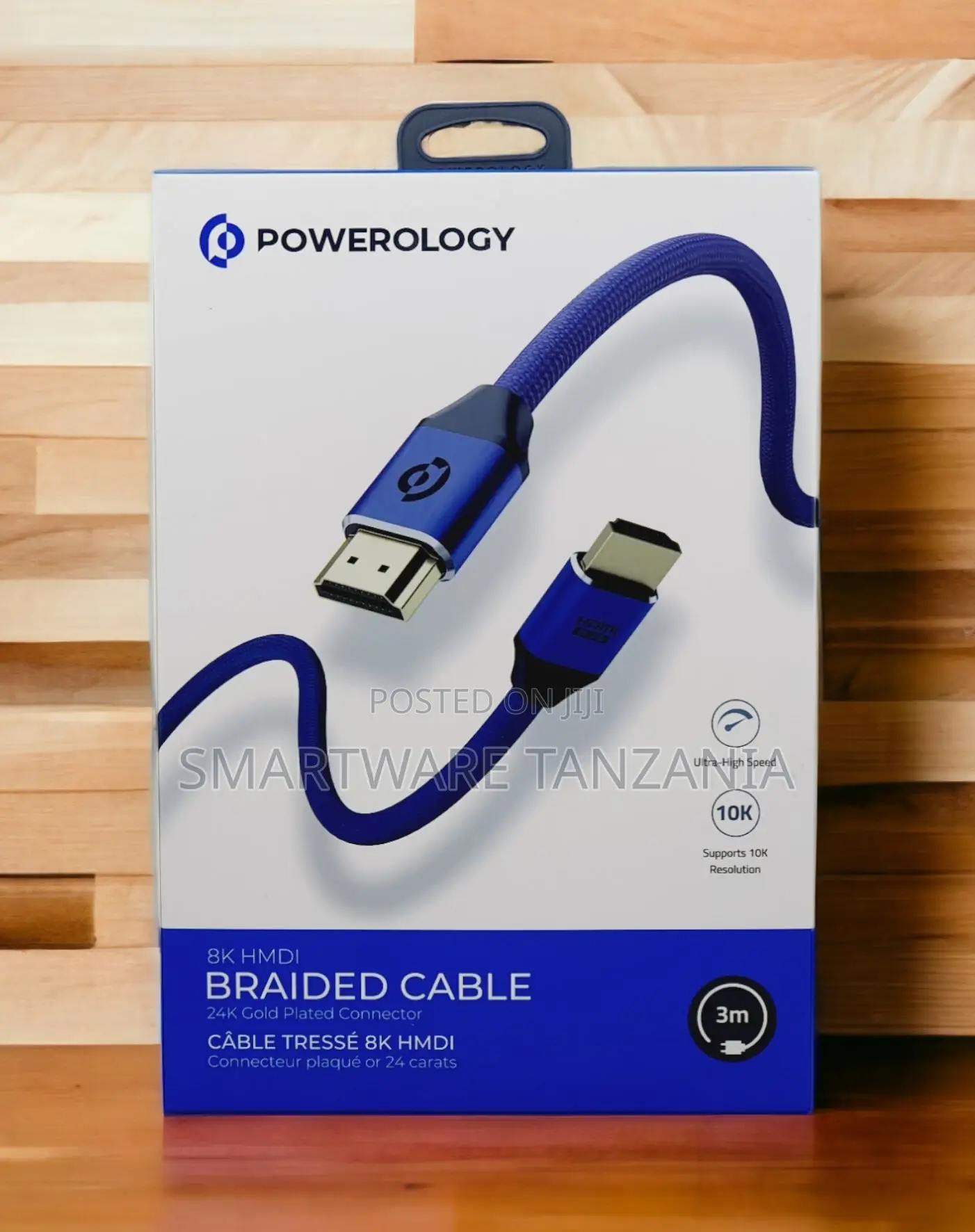 Powerology Hdmi Braided Cable 3m Gold Plated Ready