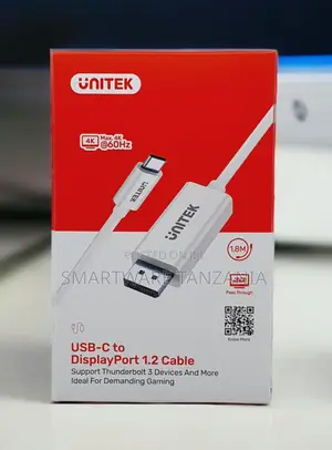 Unitek Usb-C to Displayport 1.2 Cable 60hz 1.8m White