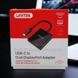 Unitek Usb-C to Dual Displayport Adapter 60hz 120hz MST