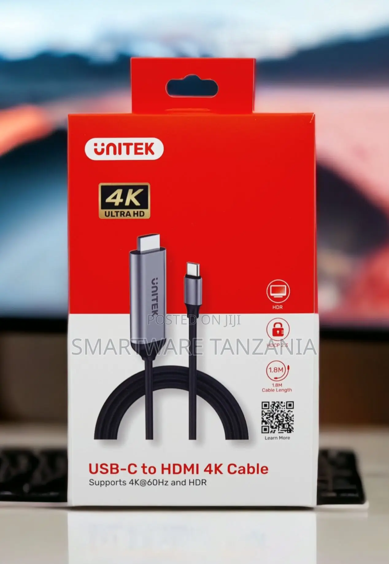Unitek Usb-C to Hdmi Cable HDR HDCP 2.3 1.8m Ultra Hd