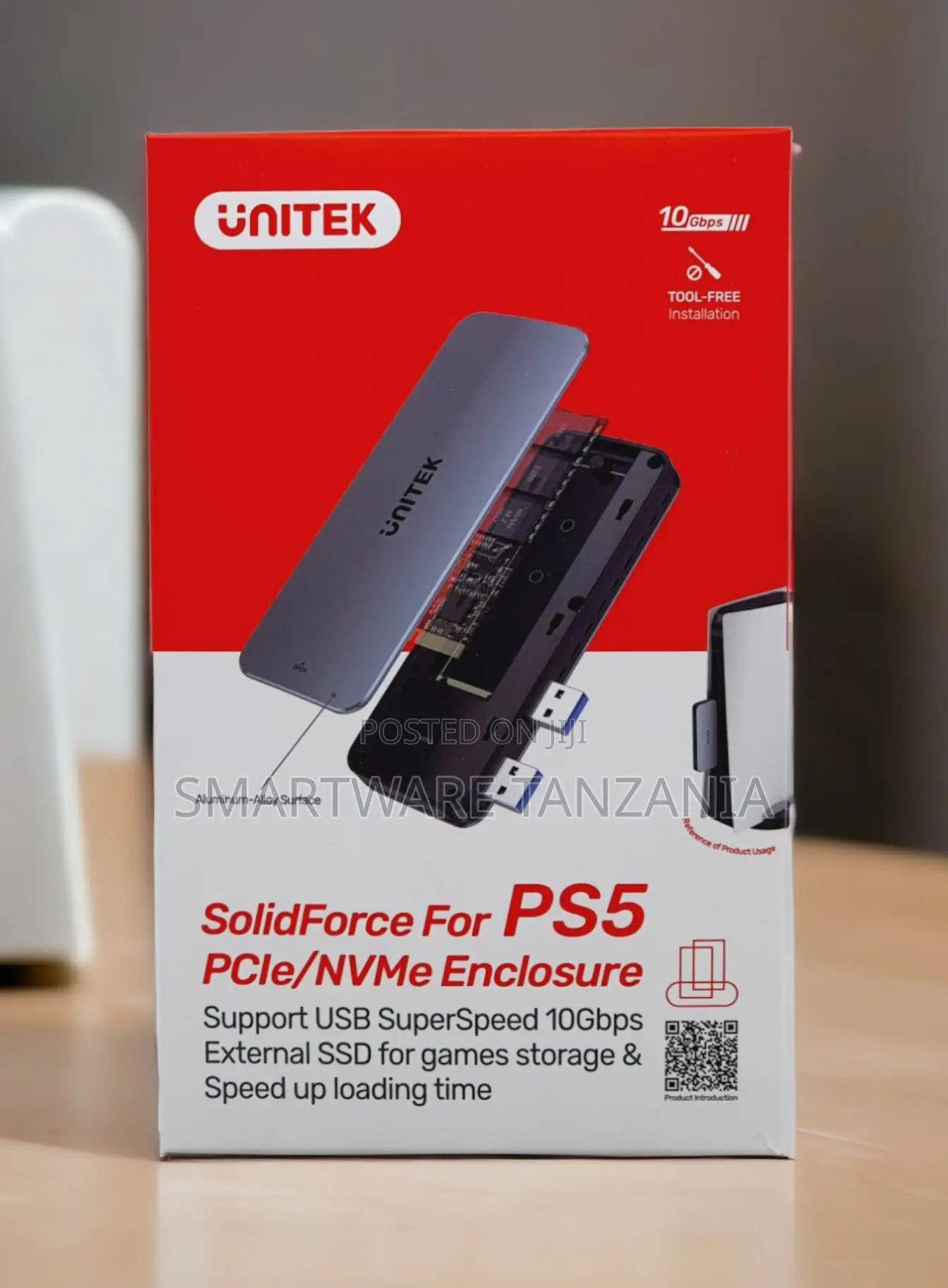 Unitek Solidforce Ps5 Pcie Nvme SSD Enclosure 10gbps Tool-Free