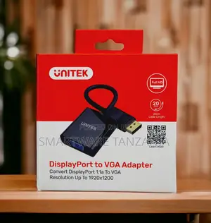 Unitek Displayport to Vga Adapter Full Hd 1920x1200 20cm
