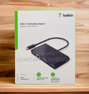 Belkin Usb-C Multimedia Adapter Hdmi Ethernet Vga Usb-A