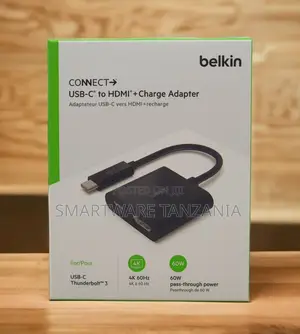 Belkin Connect Usb-C to Hdmi Adapter 60hz 60w Charge