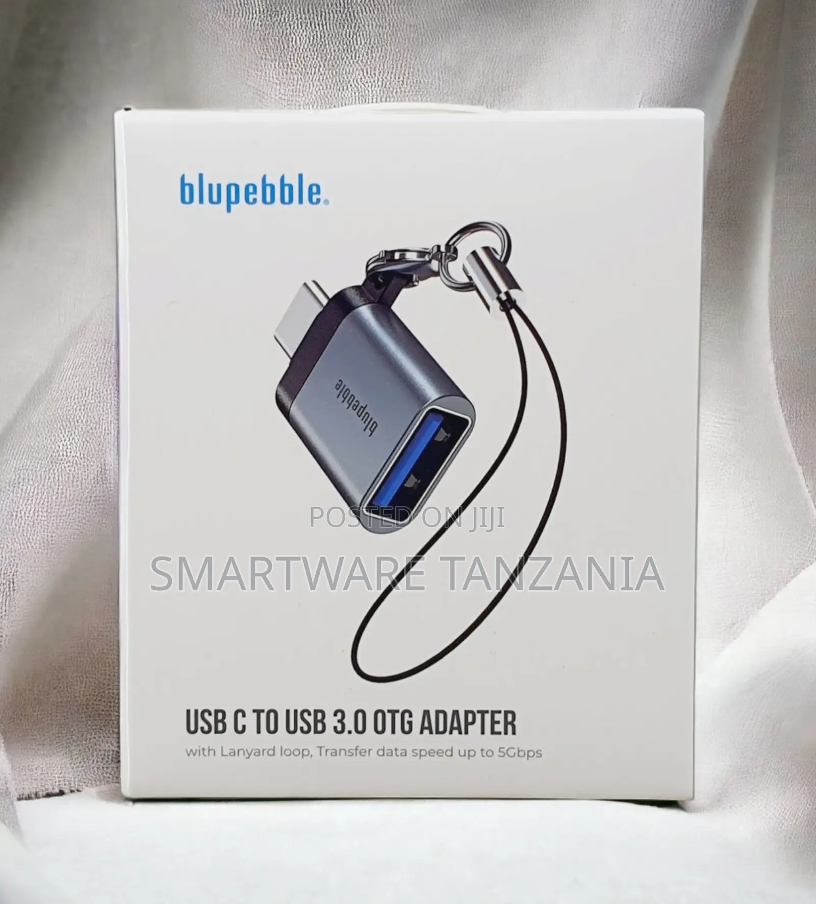 Blupebble Usb-C to Usb 3.0 Otg Adapter 5gbps Silver Loop